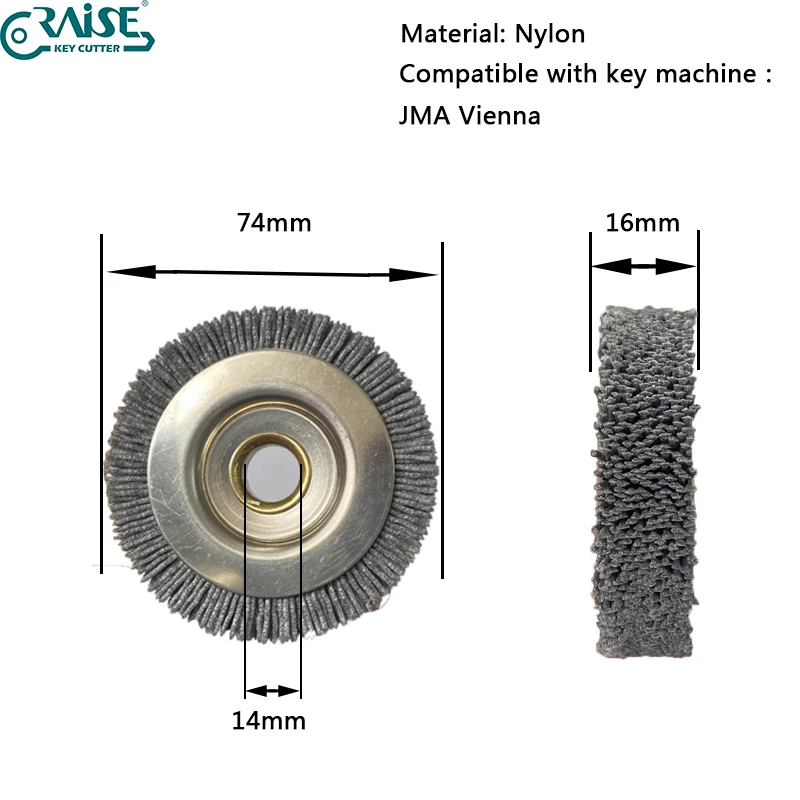 Deburring Brush Compatible with Keyline 106 Falcon SILCA Bravo Silca Delta Flash 008 Rekord Unocode Carat JMA Vienna Key Machine