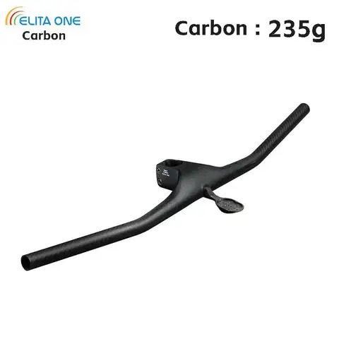 Elitaone mtb guiador 235g carbono integrado 28.6mm -22 graus para mountain bike 700-740mm haste 50-100mm peças de bicicleta