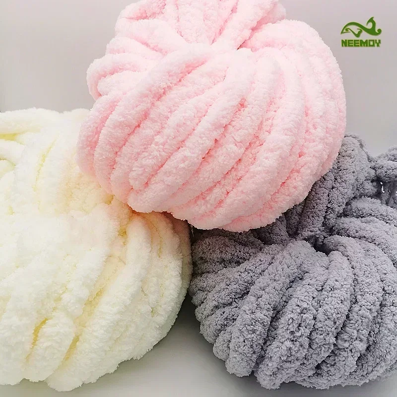 Diy Colorful Thick Yarn Yarn Rainbow Chenille Thick Thread Blanket Cushion Knitting Crochet 250g Hand-Woven Super Thick Ice Li