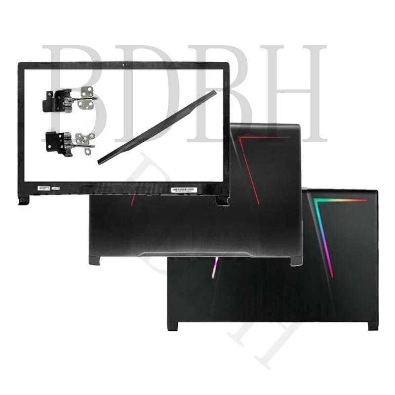 For MSI GE73 Raider RGB 8FR-341CN MS-17C5 Laptop LCD Back Cover Front Bezel Palmrest Bottom Case Hinge Cover Full Set Replacemen