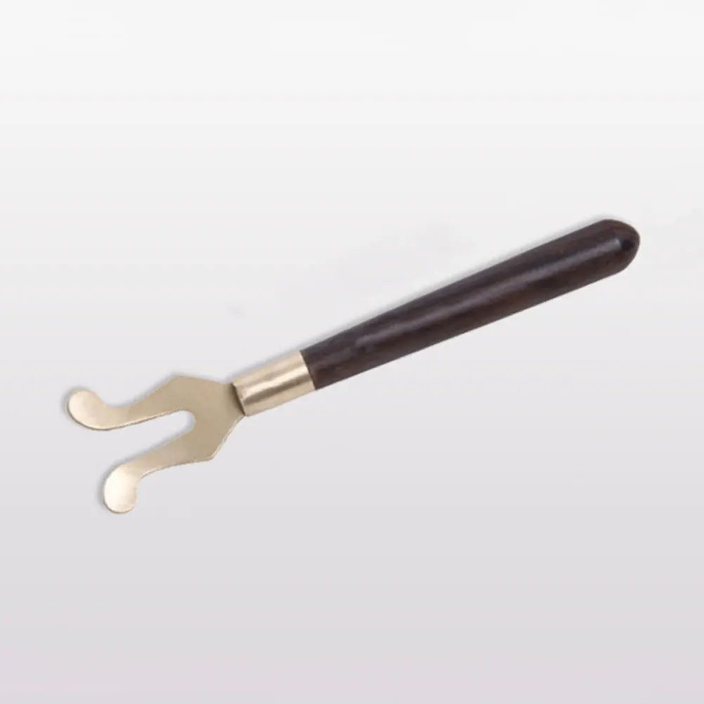Clip para taza de té, tenedor para tetera, abrazadera de madera H resistente al calor para ceremonia del té, tenedores para té Gongfu, juego de utensilios de cocina de hierro Premium