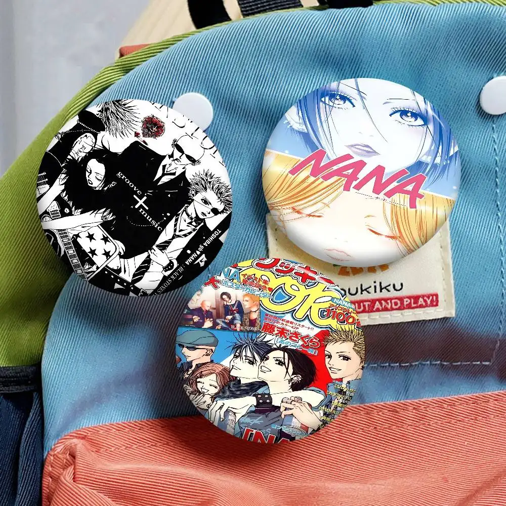 NAna Anime Black S-Stone 58mm Cute Series Pins Funny Badge Interesting Cartoon Animals Brooches Backpack Clothes Gift Accessory view 2