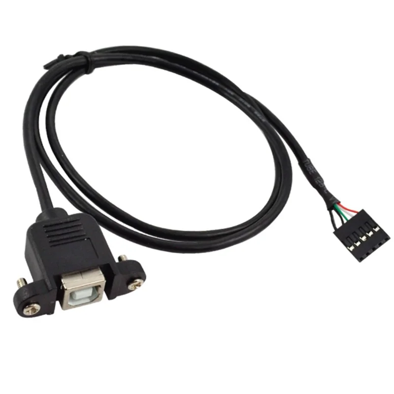 

Кабель-удлинитель USB 2.0 с 5-контактным разъемом для материнской платы на стандартный USB Type-B (гнездо) с гайками для монтажа на панель