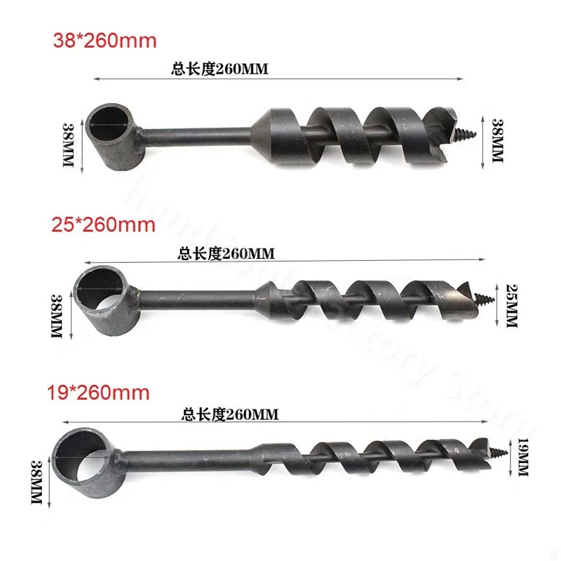Imagem -06 - Bushcraft-broca de Mão de Aço Carbono Auger Manual Portátil Broca de Sobrevivência Auto-tapping Ferramenta de Perfuração de Madeira