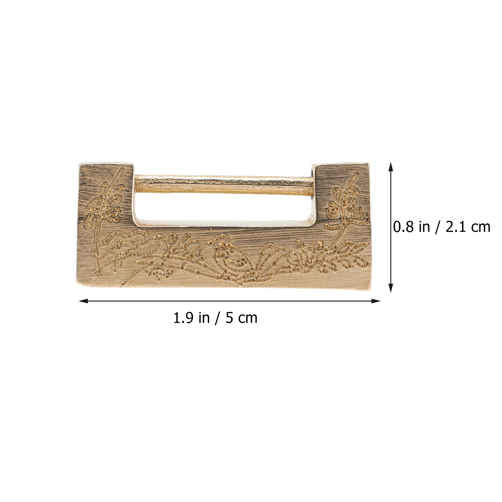 

1Set Copper Mini Retro Jewelry Box Lock Vintage Style Suitable for Gift Box Suitcase Padlock Decorative Latches