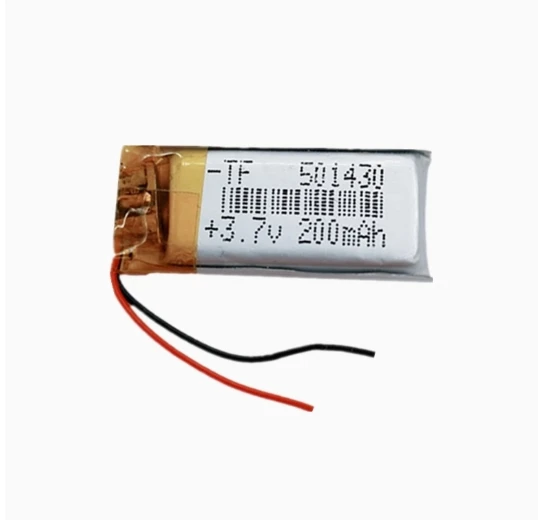 3.7V 2 wires 501430  051430 lithium  with protection board , used for bluetooth MP4 1pcs/lot