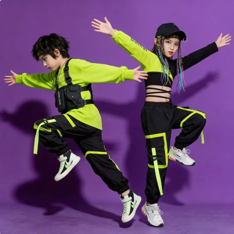 

НОВЫЙ костюм для джазовых танцев, детский костюм для уличных танцев, хип-хоп одежда, детский индивидуальный костюм для модных показов