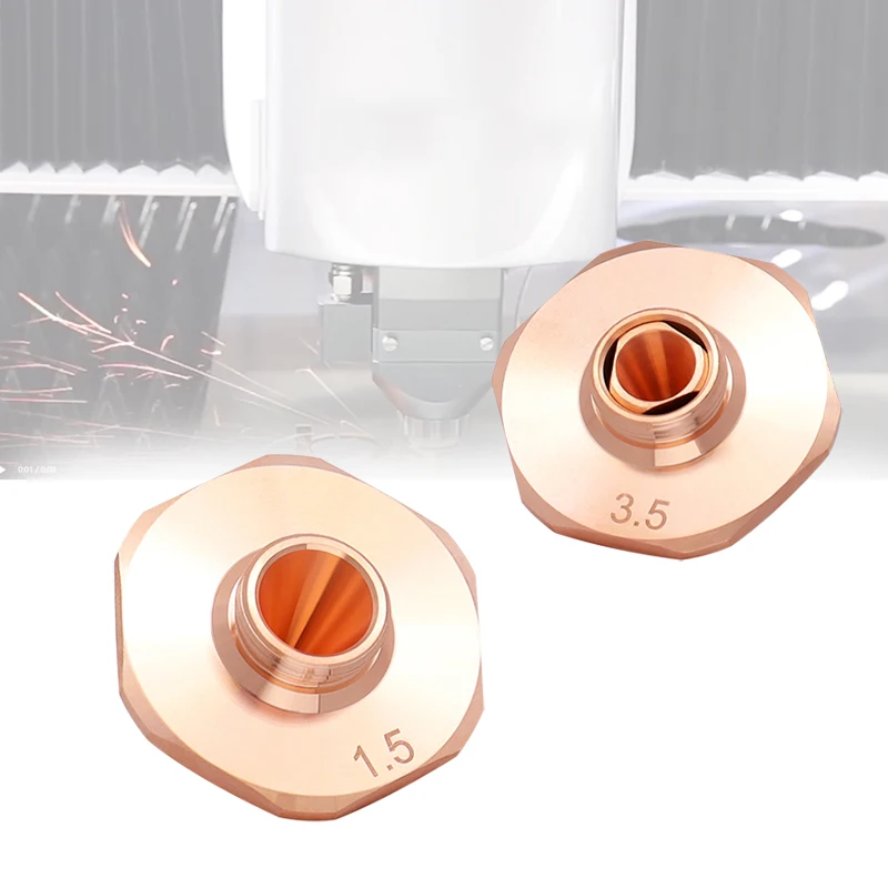 Raymach Bodor Laser Nozzle Fiber laser red copper Nozzles Dia.28H15M11 for Fiber Laser Cutting Head Acessories Double Layer1.5mm