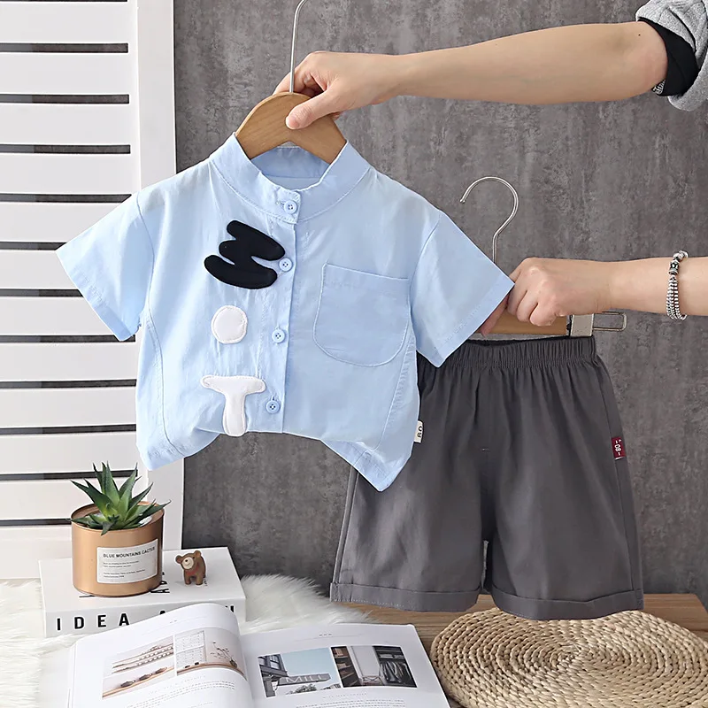 Boys Clothes Sets Summer Children Cotton Shirts Short Pants 2pcs Fashion Suit For Baby Tracksuits Kids Shorts Outfits Toddler 3Y
