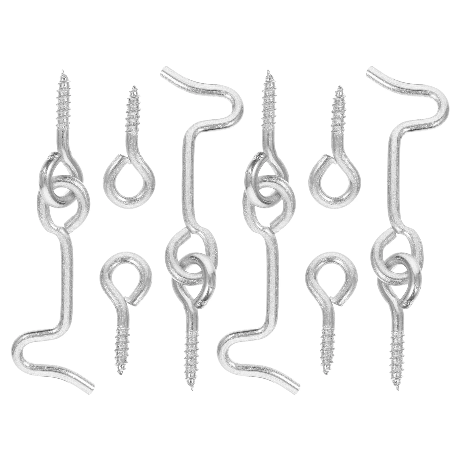 

4 set 1_5inch Door Hooks Durable Metal Latch Hardware Window Locks Screen Door Latch Fastener Garage Accessories