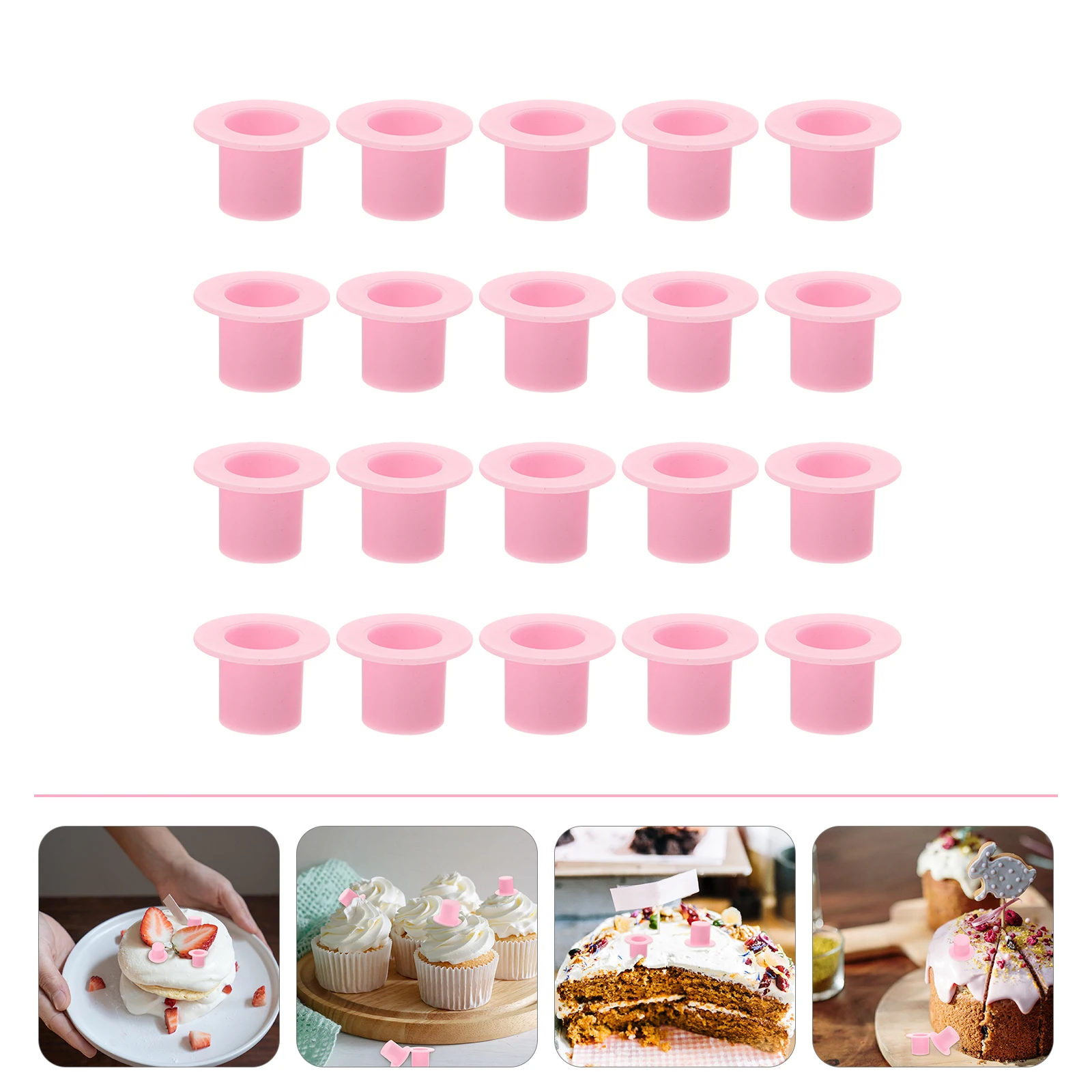 

Mini Hat Cake Decorations Adorable Pink Elegant Topper nament Kids Birthday Party Plastic Design Matching Styles