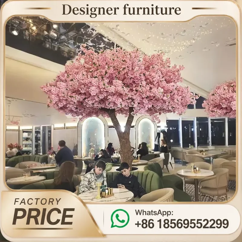 Artificial Cherry Blossom Tree Pink Sakura Fake Flowering Tree For Wedding Party Event Home Decoration Handmade Centerpiece