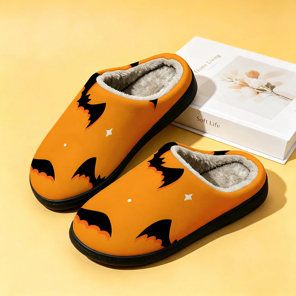 Men Shoes For Winter - Orange Bats White Stars Women's Winter
