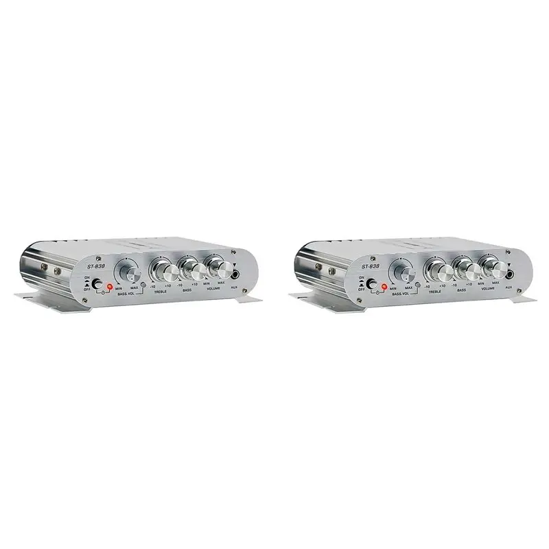 

ABZW 2X ST-838 Hi-Fi 2,1-канальный усилитель мощности 80Wx2 стерео басовый звуковой усилитель с выходом сабвуфера домашний аудиоусилитель белый