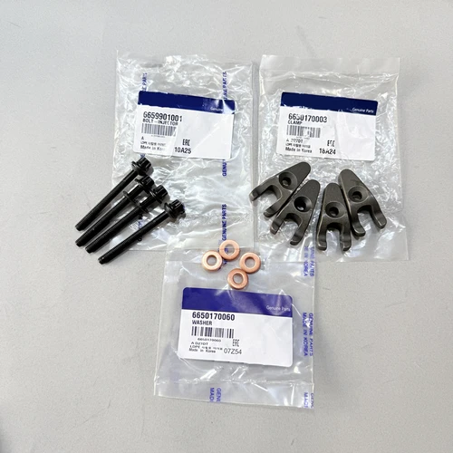 Imagen 2 del producto Nuevo Kit de 12 Arandelas y Abrazaderas para Inyectores para Ssangyong Rexton Kyron Stavic Actyon 6650170003 6659901001 6650170060