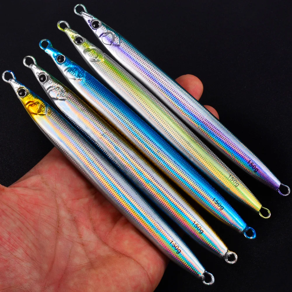 Proberos 1 Stück Metall-Jig 30g -150g Angeljig Schnell Sinkender Ufer-Jigging Weitwurf-Jigs Künstliche Meeres-Angelköder – Detail 4