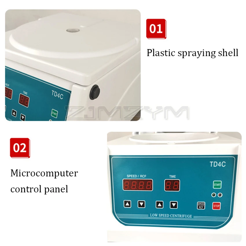 TD4C Laboratory Centrifuge Electric Low Speed PRP Centrifuge Digital Display Desktop Centrifugal Machine 0-4000RPM Adjustable