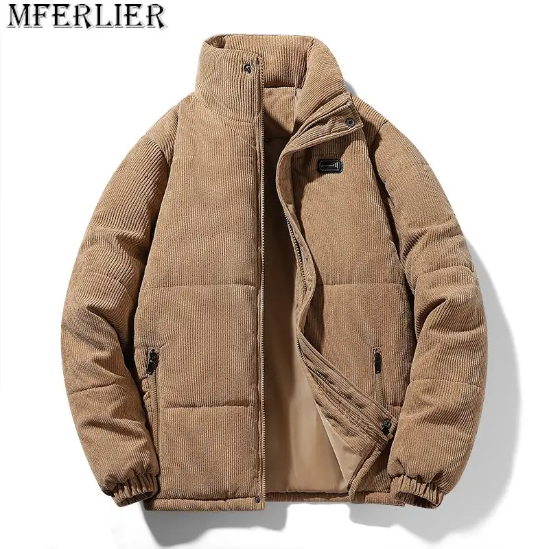 

Mens Winter Jacket Coats 2023 Casual Parkas for Men Solid Color Windproof Warm Bomber Jackets Mens Thicken Outerwear