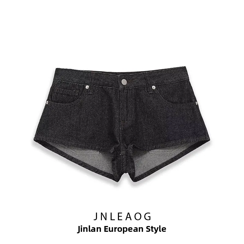 

Fashionable High Waist Denim Shorts JNLEAOG Spring New Women's Clothing Versatile Stylish Shorts for Young Girls