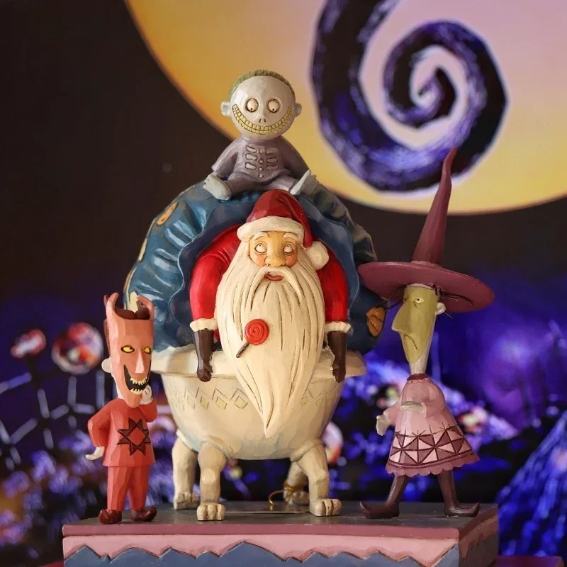 

Christmas Eve Horror, Three Imps and Santa Claus, Resin Ornament