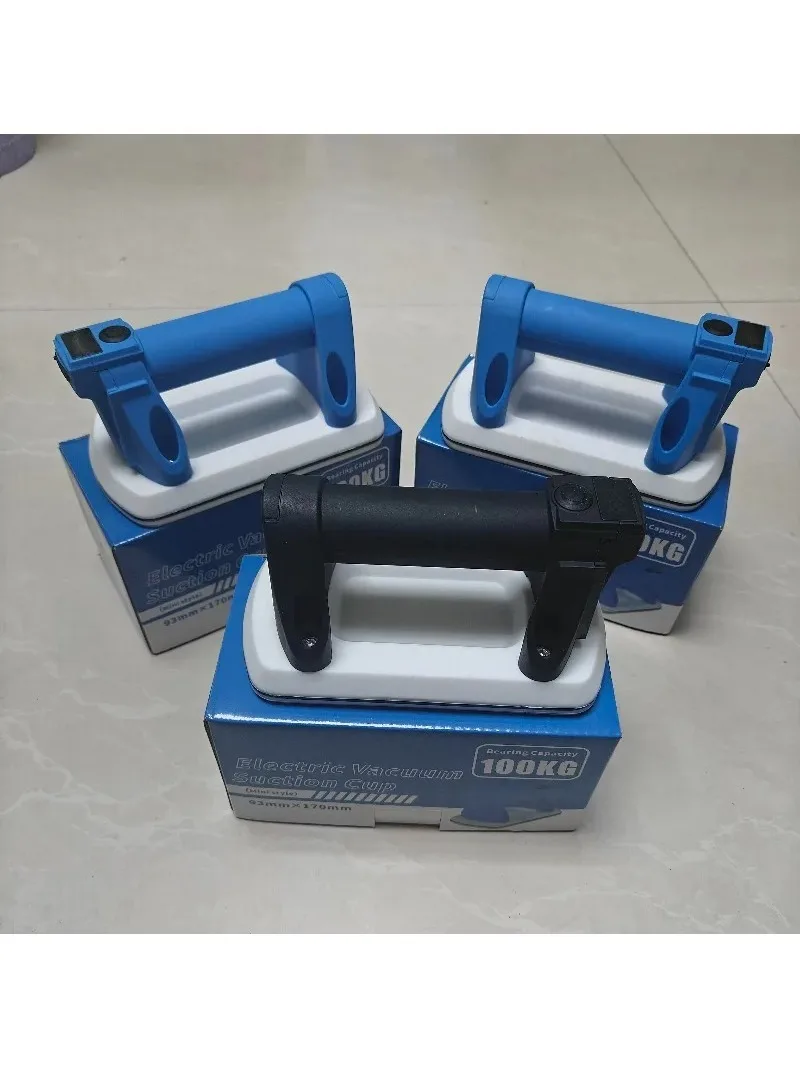 Portable Electric Vacuum Suction Cup 93x170mm PA6 Plastic Rubber Triple Cup Auto Air Pump for Glass Tile Metal