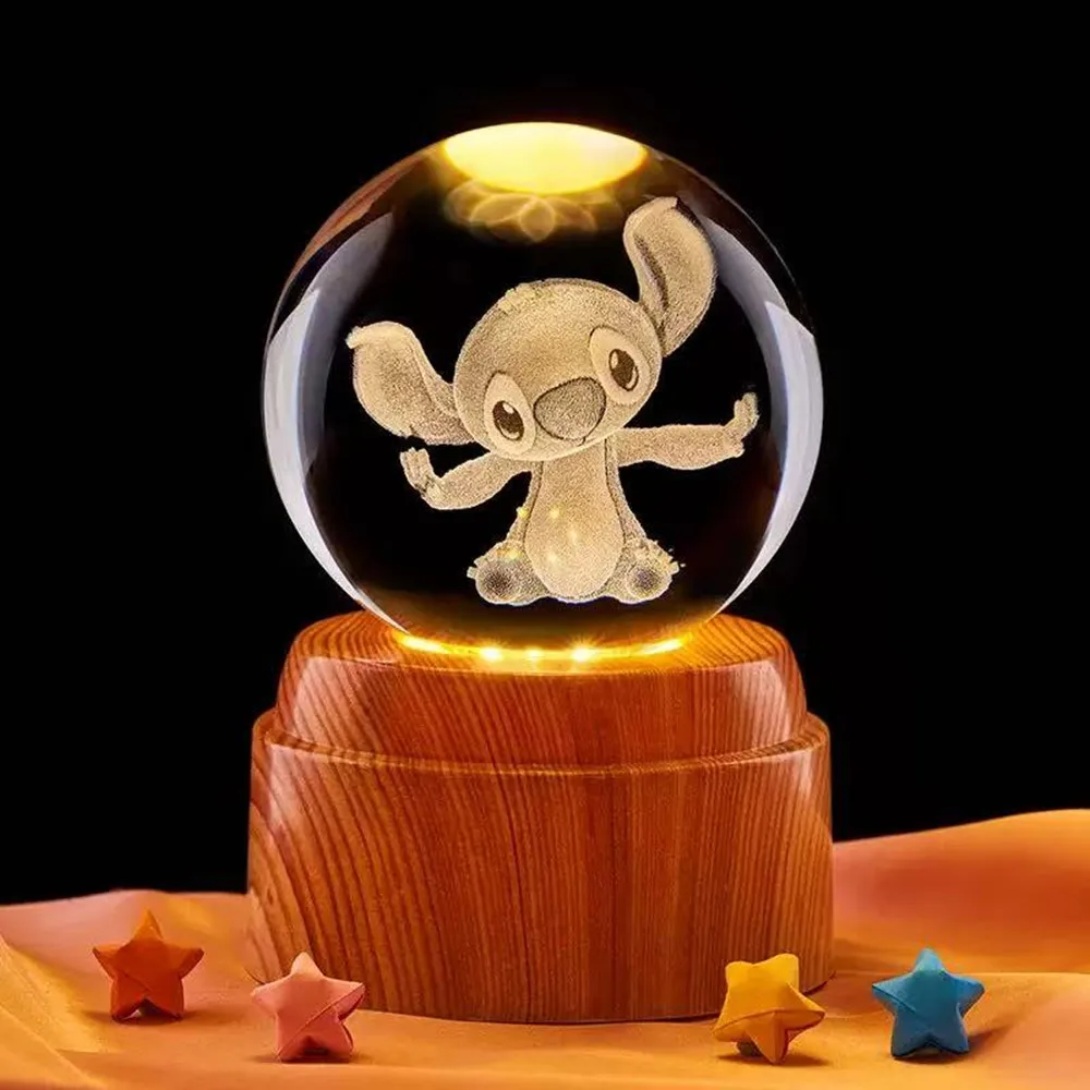 حار 6 سنتيمتر ثلاثية الأبعاد كريستال الكرة غرزة بيكاتشو قاعدة التناوب مع 6 سنتيمتر كريستال الكرة كوكب ليلة ضوء الليزر نحت هدايا الأطفال