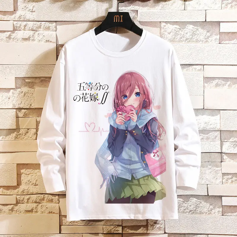 

Anime Game Five-Pointed Hanayome Long Sleeve T-Shirt Sanjiu Merchandise Unisex Youth Loose Base Shirt Clothing