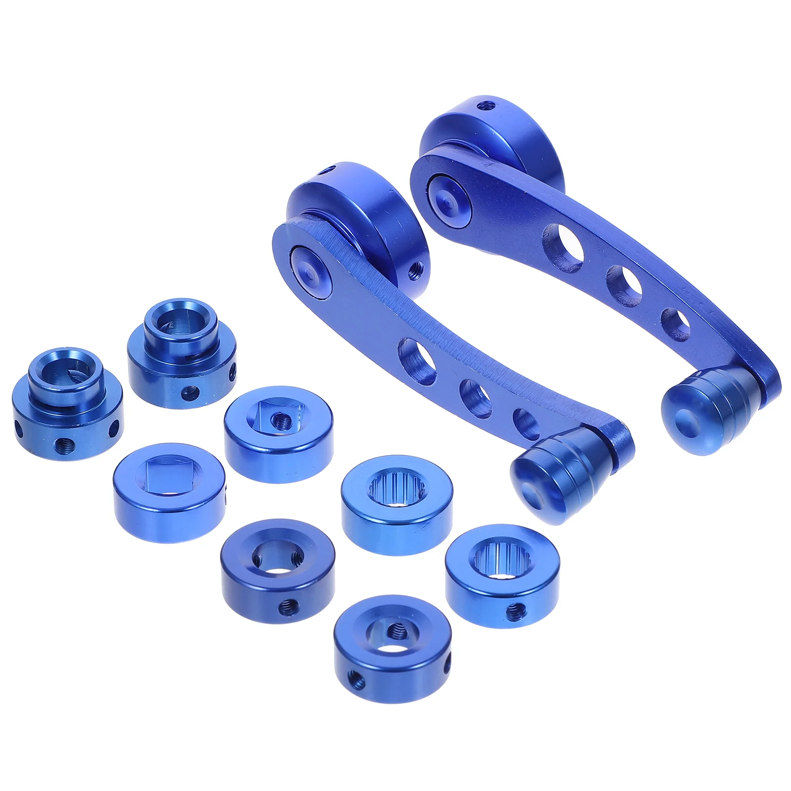 

1 set Car Window Shake Handle Winders Crank Rocker Aluminum Universal Door Crank Handles Left Right Set Blue Color Included