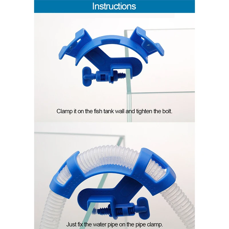 Aquarium Filtration Holder Water Pipe Filter for Mount Tube Fish Tank Firmly Hold Hose Fixing Clamp Aquarium Accessories Tool