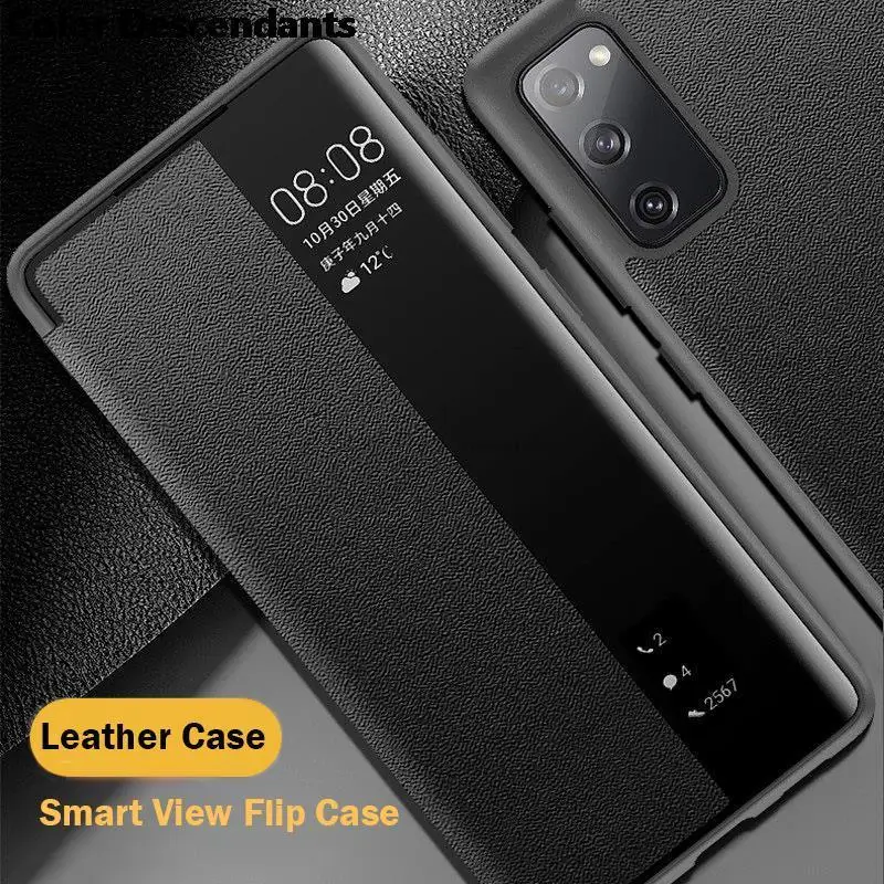 Smart View Flip Case For Huawei P40 P20 P30 Pro Mate 40 30 20 Lite Honor 10 90 Lite 9S X9A 70 X7 X8 X9 2022 P Smart 2019  Cover