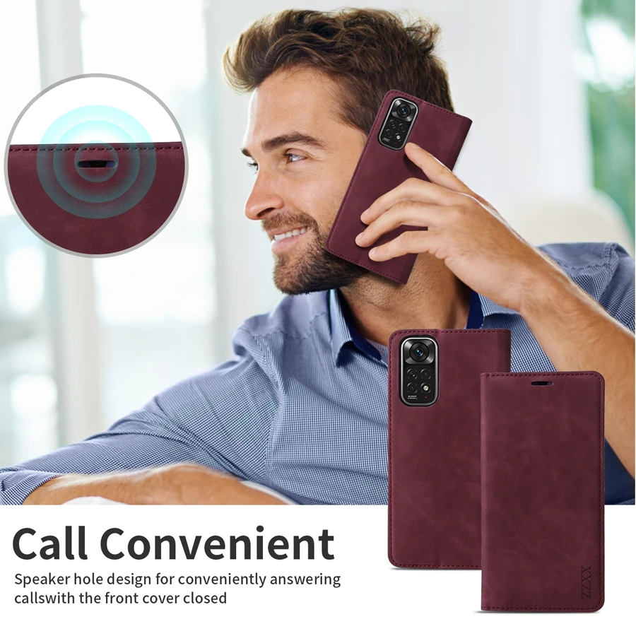 Flip-Leder-RFID-Blocking-Brieftaschenhülle für Xiaomi 15T 14T Poco C85 X7 X6 Pro Redmi 15C 14C 13C 12C Note 15 Pro+ 14S 14 Pro Cover – Detail 7