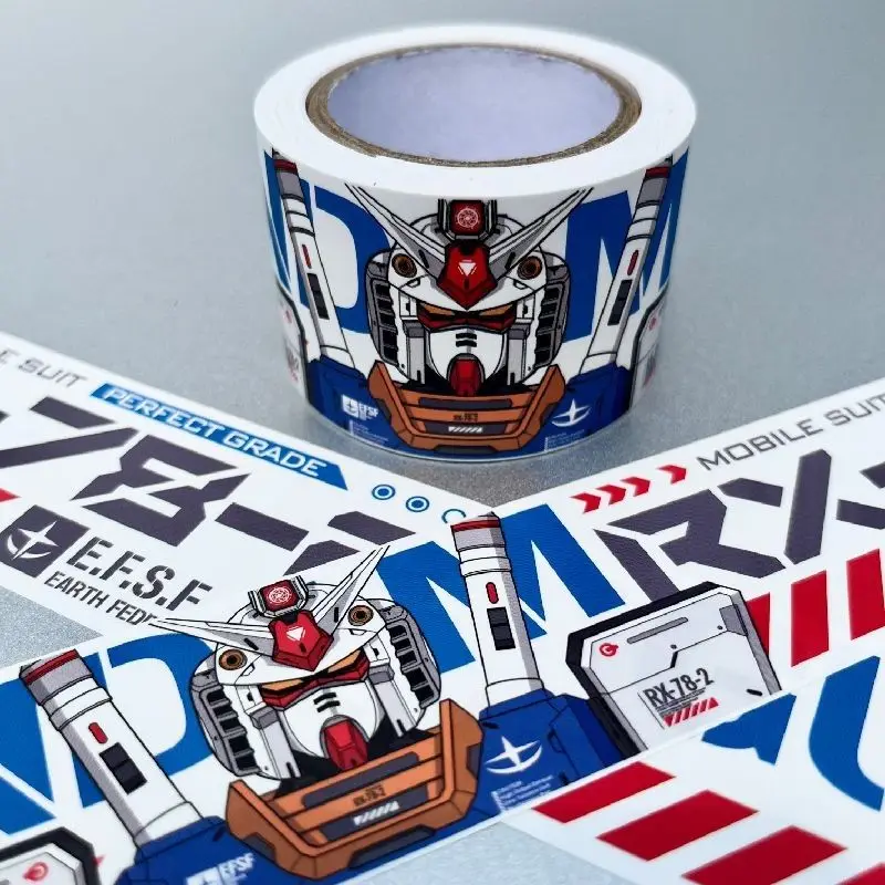 Rückstandsfreier Gundam RX78 wasserfester Aufkleber & Dekorationsband für Desktops, Figurenregale, Fahrräder und Aquarien – Detail 7