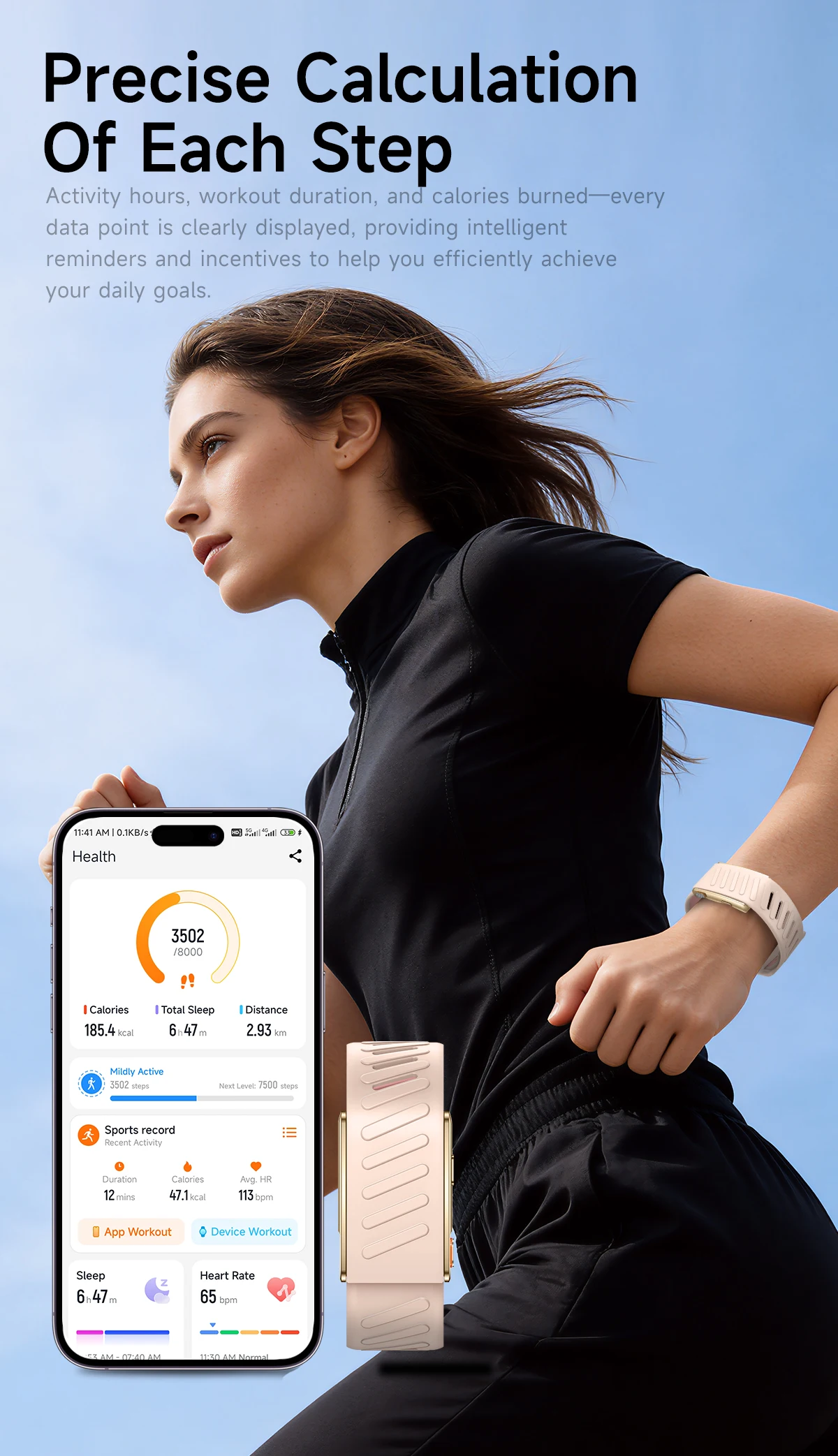 VWAR MG ECG+PPG Nursing Grade Smart Bracelet HRV Body Fat BMI Smart Band Body Temperature Men Women Health Sports Fitness Watch