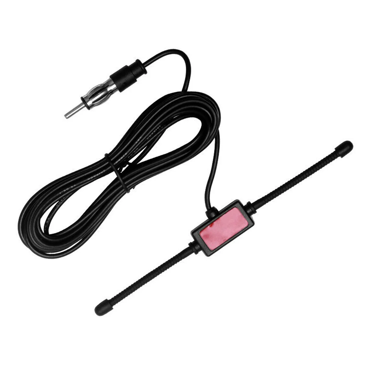 1X antena dipolo Universal para coche, antena de Radio Estéreo AM FM, soporte adhesivo de vidrio, color negro