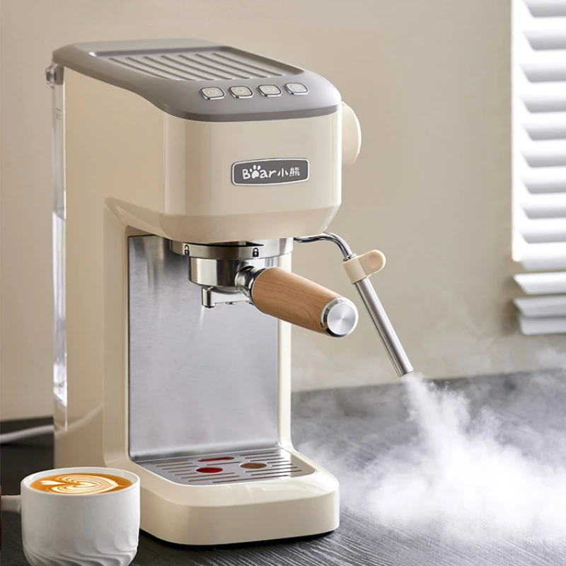 Italian Coffee Machine Small Steam Frothed Milk All-in-One Small White Semi-Automatic Coffee Pot Cafeteras Expreso Automaticas