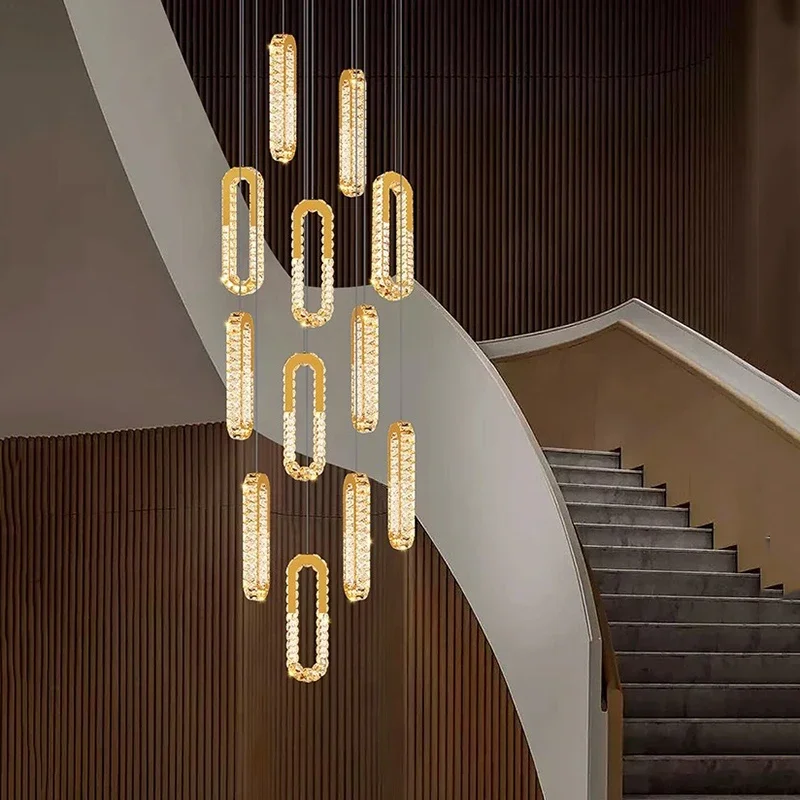 

Nordic Minimalist Decorcreative Creative Crystal Chandelier for Living Room Dining Tables Staircase Hanging Light Fixture