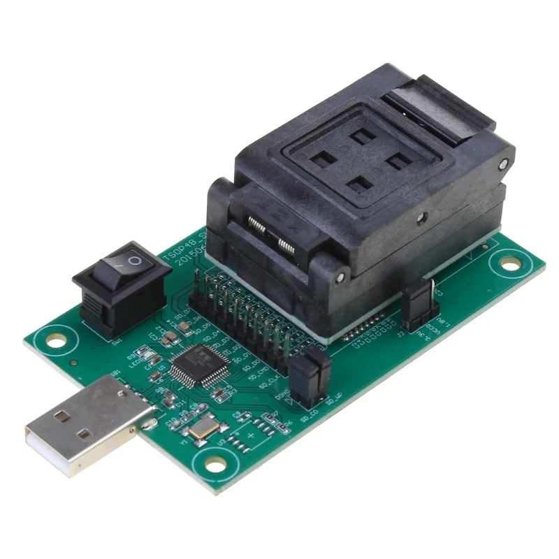 안정적인 eMMC153/169 USB 칩 테스트 스탠드, 정확한 데이터 복구 및 전자 수리용 USB 프로그래밍 스탠드