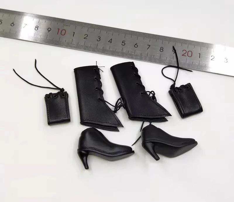 

Женские солдатские ботинки 1/6-го размера, черные, с повязками на ноги, модель игрушечной формы для 12-дюймовых фигурок TBLeague S12D, VSTOYS 19XG48