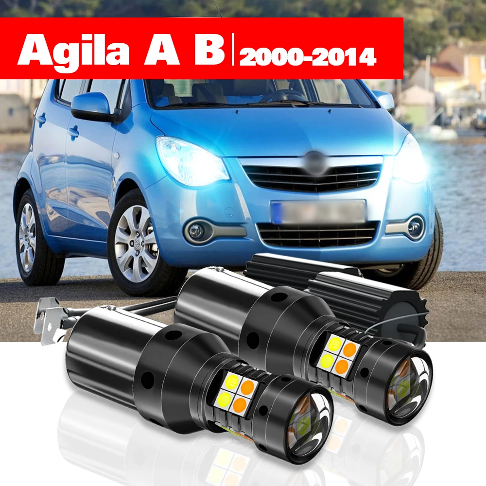 

Для Opel Agila A B 2000-2014: 2 шт. светодиодные двухрежимные поворотники + дневные ходовые огни (ДХО) 2007 2008 2009 2010 2011 2012, аксессуары