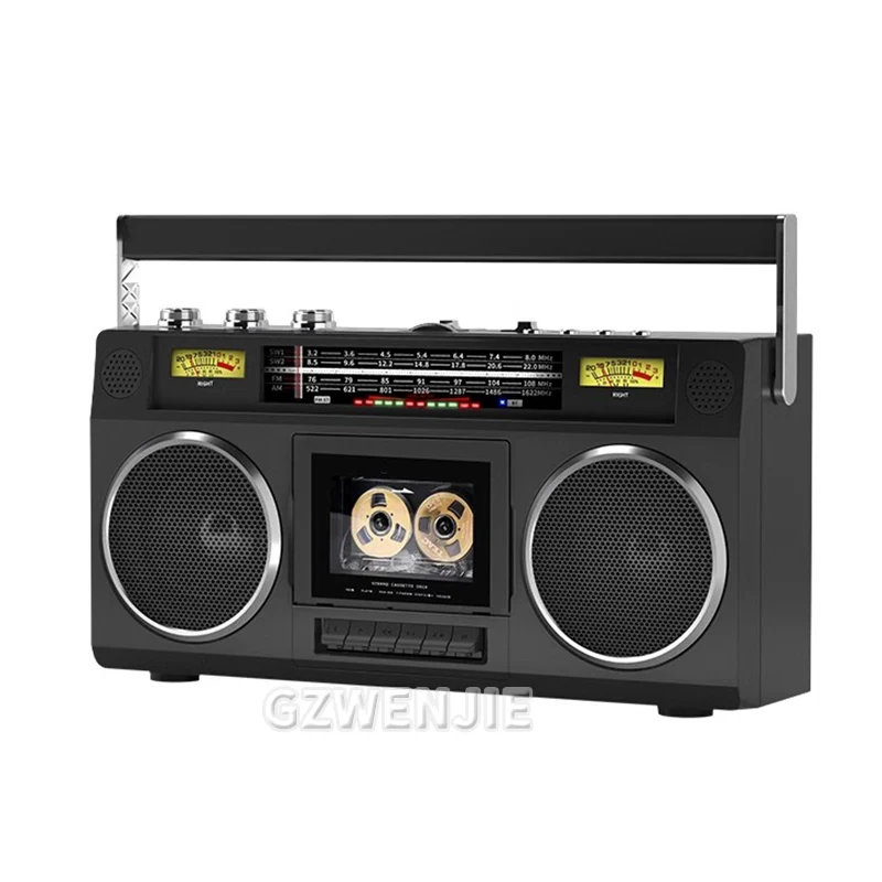 Retro Nostalgic Old-fashioned Magnetic Tape Recorder Multi-function Bluetooth Speaker FM Radio HIFI Sound Quality Bass Regulatio