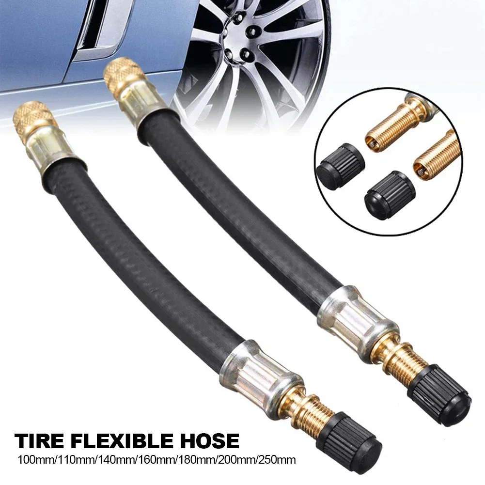 Truck Valve Extension Flexible Bus Tire Valve Extension Rubber Tyre Valve Stem Extender Tire Nipple Adaptor Car Accessories