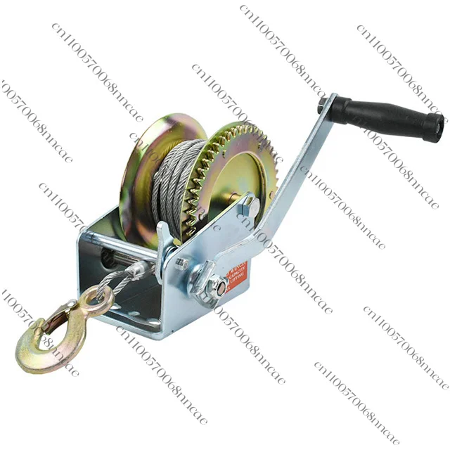 1200–2500 lb Manual Hand Winch w/ Auto Brake, Galvanized Steel Cable & Two-Way Ratchet for Boat Trailer Pontoon & ATV Hauling