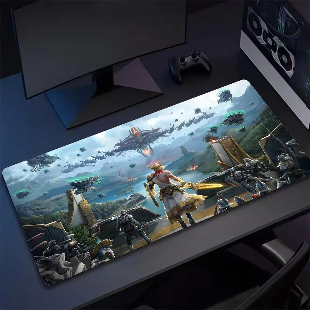 Anime Skyforge Mouse Pad Keyboard Desk Mats, Kawai Rubber, Non-Slip Desk Mat, XXL90x40cm