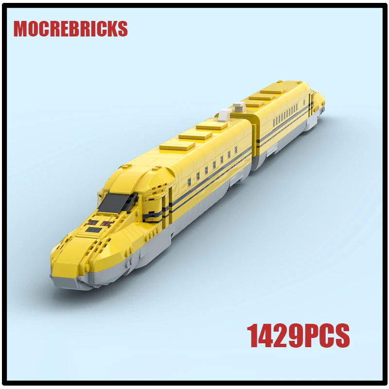 سكة حديد المدينة دكتور يلو (فئة (923) مدرب 1 و 7 مكعبات بناء لتقوم بها بنفسك نموذج قطار الركاب الطوب ألعاب عيد ميلاد الأطفال الإبداعية