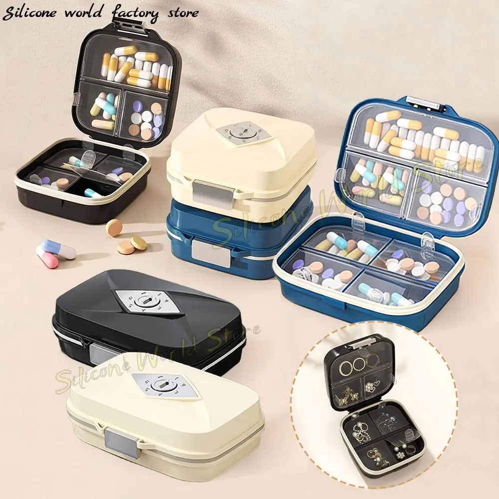 

SW Portable Travel Pill Box 7 Grids Medicine Box One Week 7 Days Daily Organizer Pills Case Pill Container Jewelry Storage Box