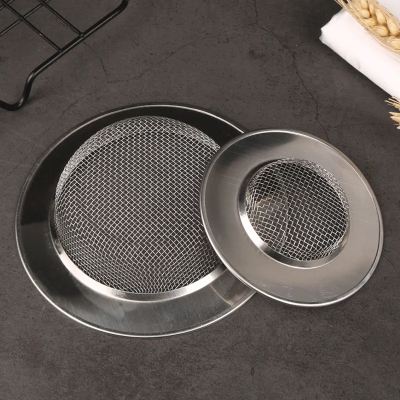 1PCS Kitchen Sink Filter Stainless Steel Mesh Sink Strainer Filter Bathroom Sink Strainer Drain Hole Filter Trap Waste Screen