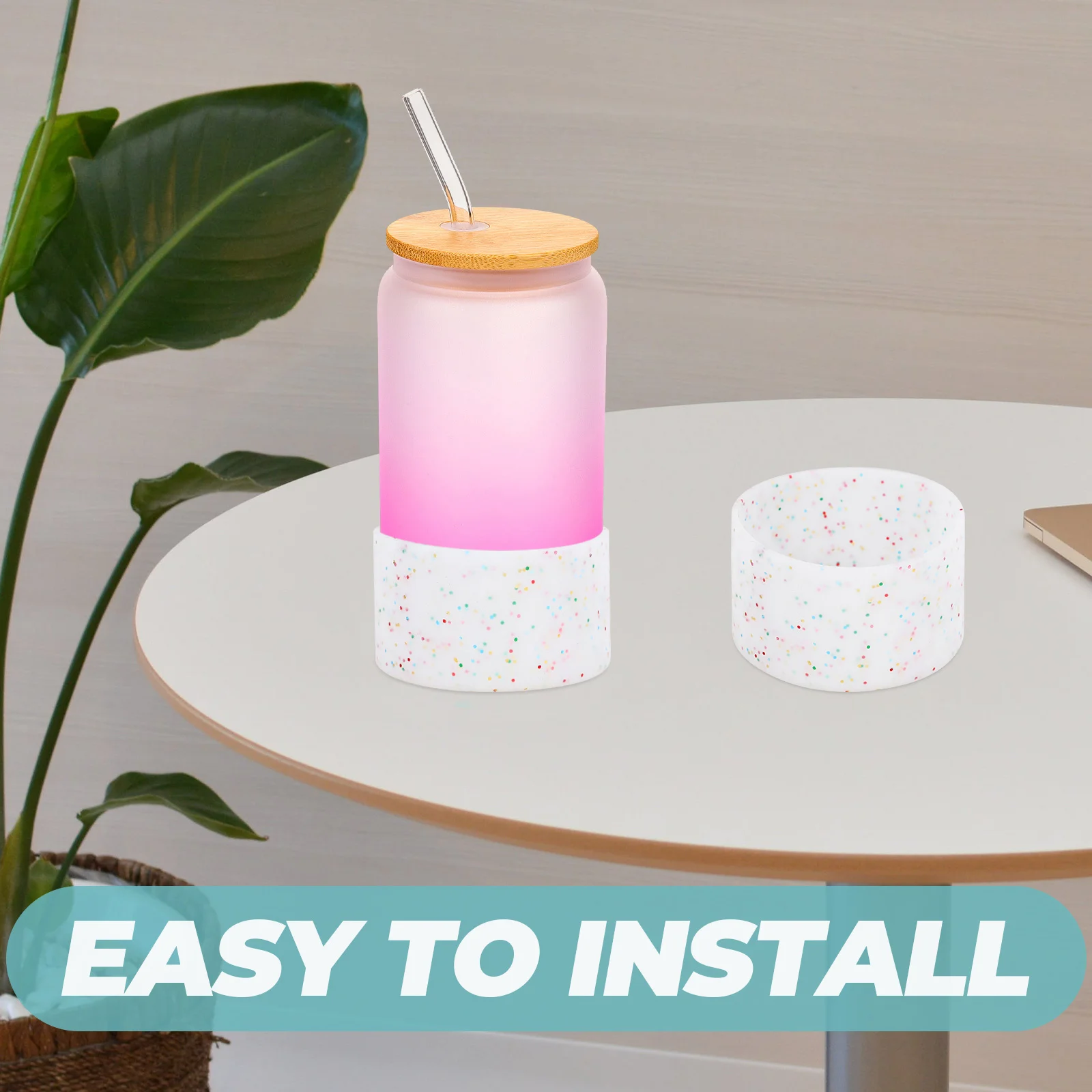 

Silicone Tumbler Boot Non Skid Bottle Cover Multipurpose Reusable Sleeve for Cups and Bottles Safe Comfortable Grip Protector