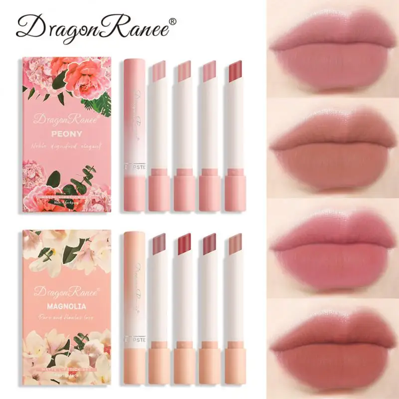 Cigarette Lipstick Set 4pc Velvet Matte Lip Gloss Waterproof Long Lasting Smoke Lip Stick Sexy Red Lip Tint Charming Lips Makeup