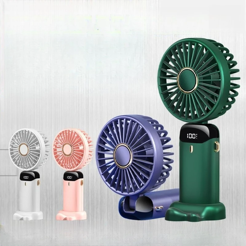 

N15 Handheld Fan USB Mini Portable Rechargeable Small Fan Digital Display Foldable Aromatherapy Personal Fan For Outdoor Travel