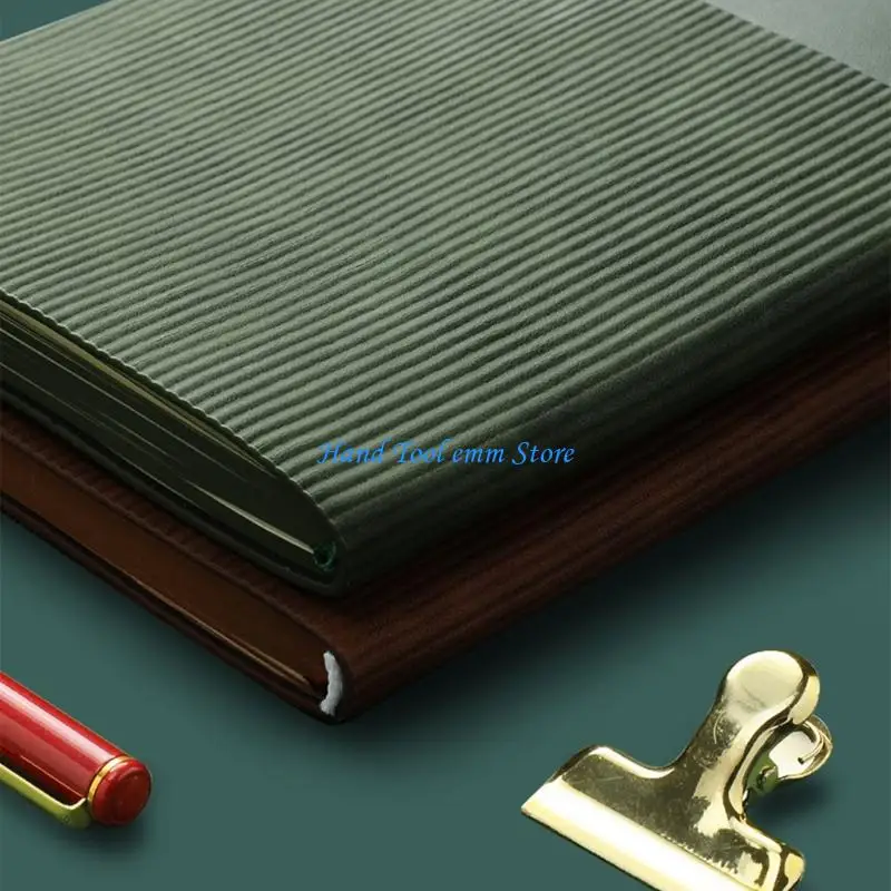 H37F Elegant Leather A 5 Diary Notebook With Smooth Writing Paper Perfect For Offices